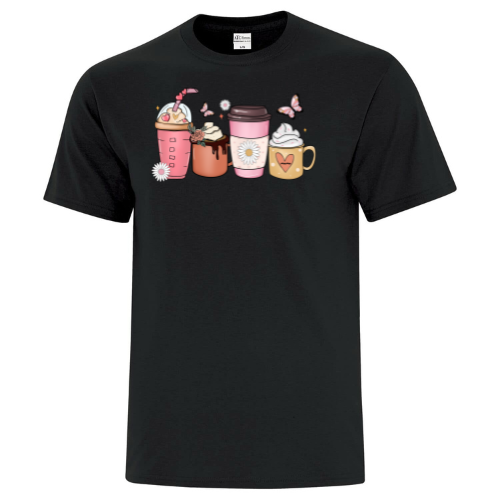 3-01 mama coffe cups T-shirt adulte