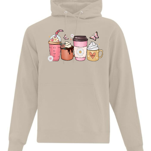 3-01  mama coffee cups  Hoodie adulte