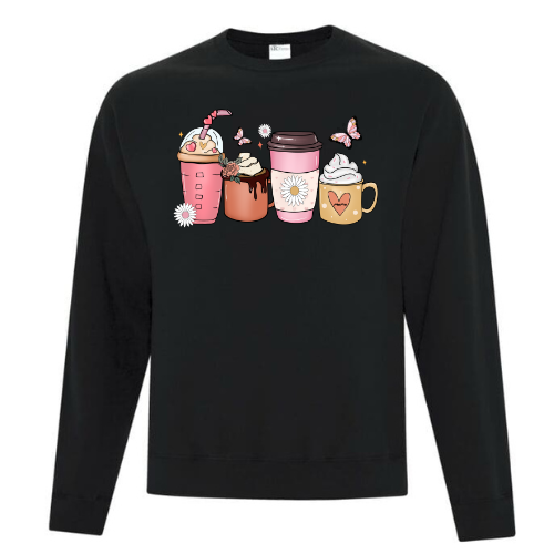 3-01 mama coffee cups  Crewneck adulte