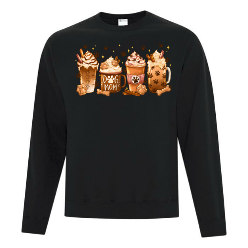 3-13 DOG MOM LATTE Crewneck adulte